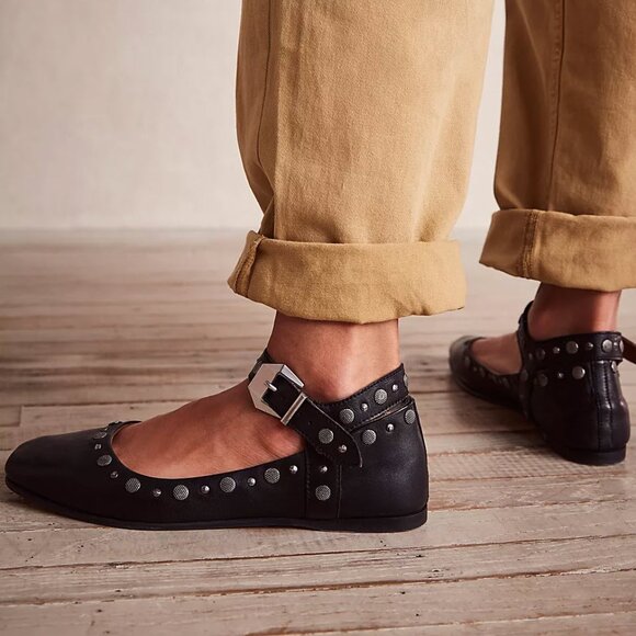 Free People Mystic Mary Jane Flats Sz 10 - Picture 3 of 11